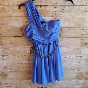 NWT EXPRESS One Shoulder Periwinkle Dress Sz 0